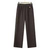 Maternity High-Waisted Wool Wide-Leg Pants - Elastic, Plus Velvet, Thickened for Autumn & Winter