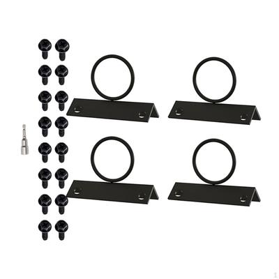 4x Corner Rope Support Holder 2 Inch Hooks Drop Brackets Stainless Steel for Fencing Stair Heavy
