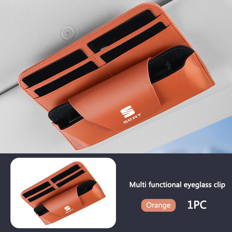 Car Glasses Case Auto Sun Visor Glasses Holder Sunglasses Clip For SEAT ST FR Ibiza Toledo Leon Exeo Mk3 Mk2 Arona Ateca Altea