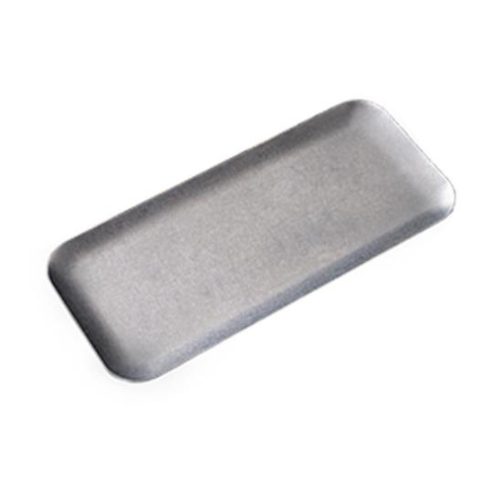 Stainless Steel Rectangular Retro Tray Platter for Rustic BBQ Roast Meat Industrial M серебряный