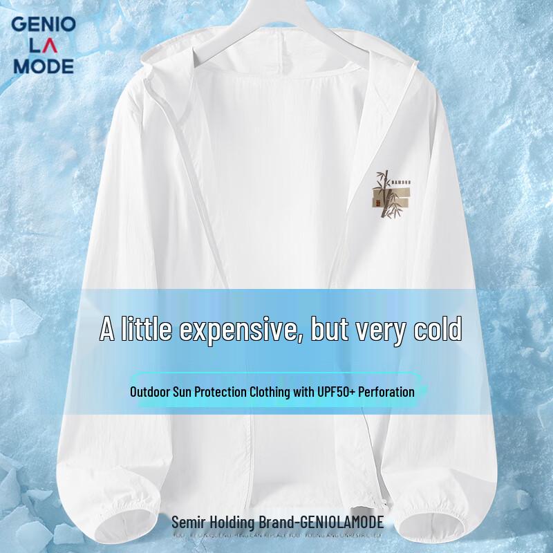 

GENIOLAMODE Men s UPF50+ Hooded UV Protection Sun Jacket L