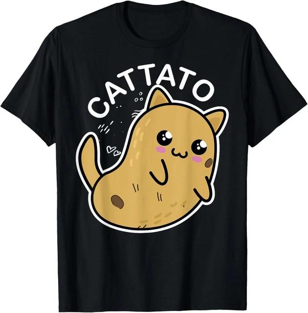 Cat Potato Cattato Hilarious Novelty Design UNisex T-Shirt Size L & XL T-Shirt
