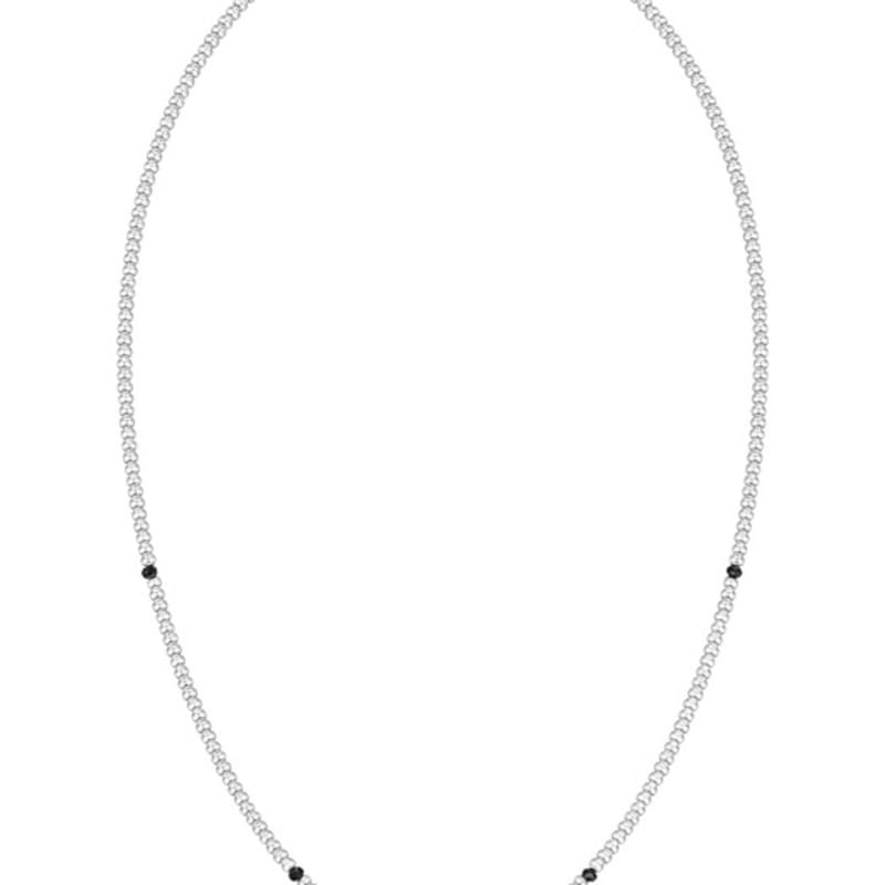 LUNNE Silver 925 Black Spinel Glow Necklace #LSN72