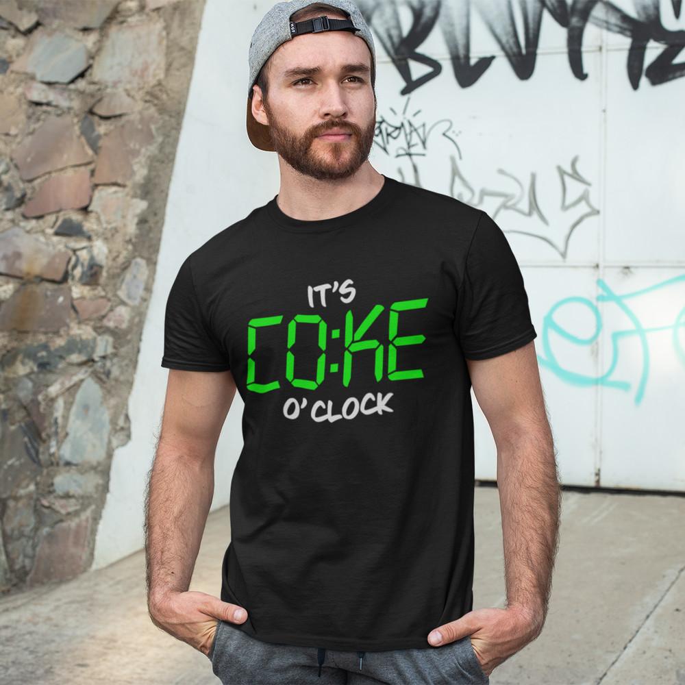 It s COKE o clock T-SHIRT - funny cocaine charlie drug offensive bump party Unisex T-Shirt XXXXL