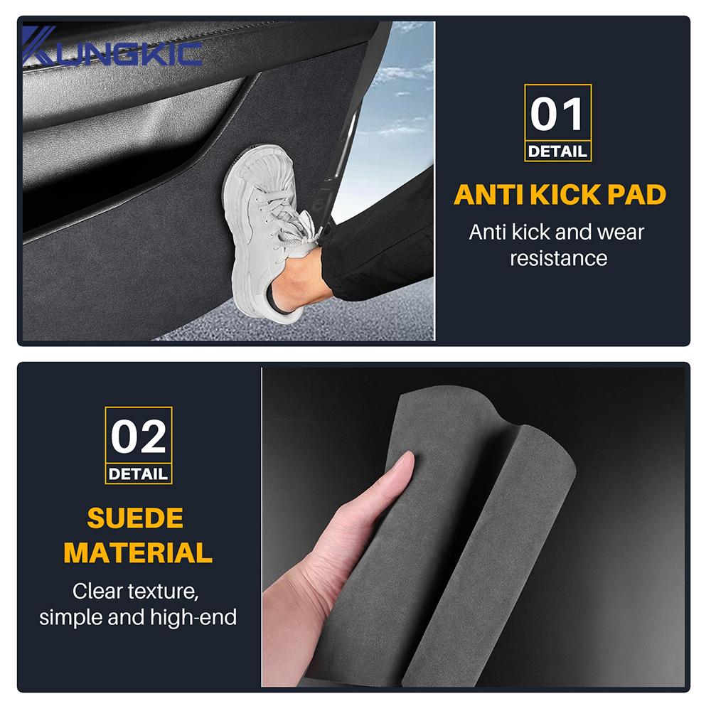 For Mazda 3 Axela 2019 2020 2021 2022 2023 2024 2025 LHD RHD Car Anti-kick Pad Suede Leather Carbon Pad Accessories Door Protect