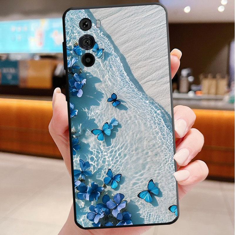 

Purple Pink Butterfly Funda Phone Case For Motorola Edge 50 40 Pro 60 50 40 30 Ultra Neo Fusion Moto G Play G Stylus G Power G G Play 2023