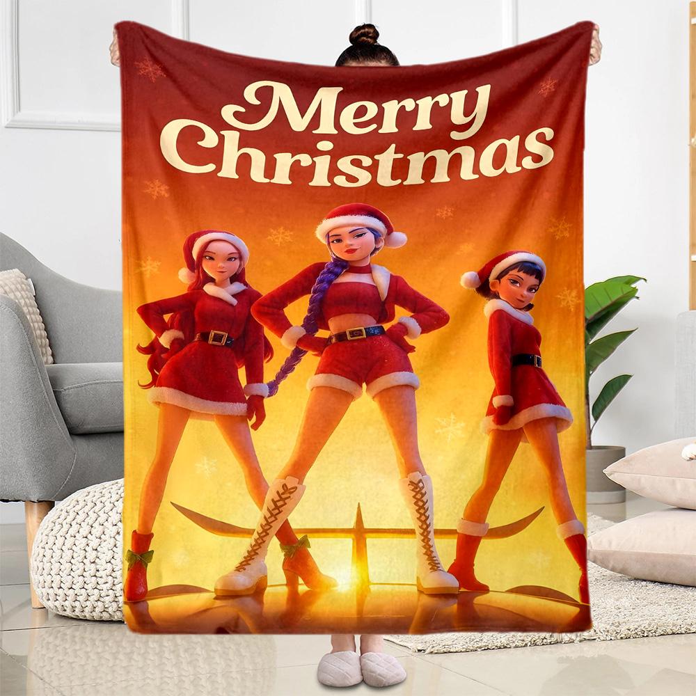 K-Pop Demon Hunters Blanket CozyBlanketSoft Warm Cozy Throw For Sofa Couch Office Bed Picnics Ideal for All Seasons Cozy Home Lovers Best Y26