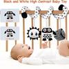 Black & White Cartoon Animal Crib Wrap Toy with Bells - Bee Design