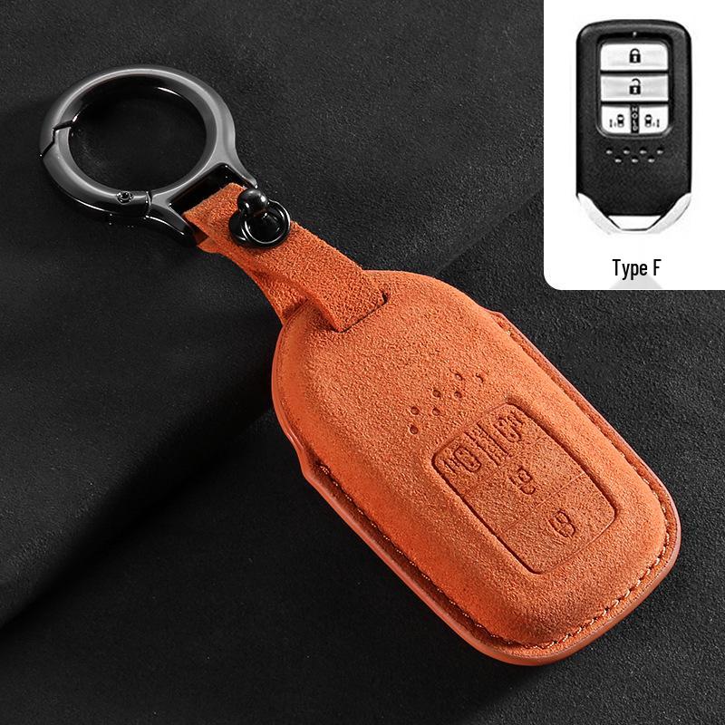 Compatible Car Key Case for Honda CRV, Accord 10th Gen, Civic, XRV, Guandao, Lingpai, Haoying, Binzhi - Cowhide Leather Bag