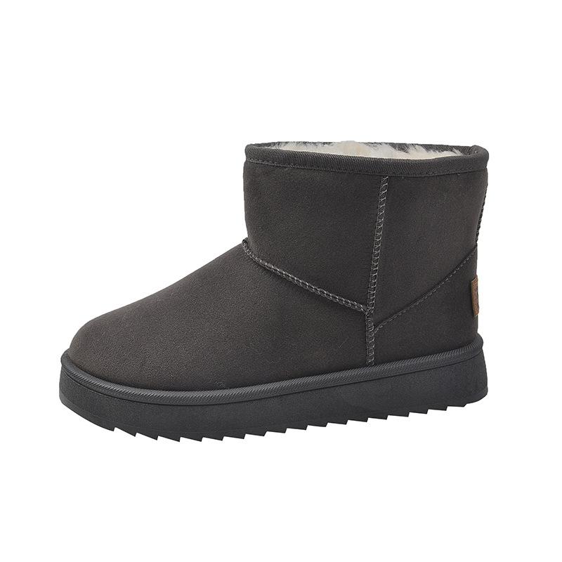 Fashion New Designer Winter Warm Snow Boots for Women Fashion Casual Solid Color Cotton Shoes Ladies Flat Sole Ankle Botines Mujer