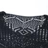Women's Hollow Out Lace Knit Beach Cover-up Round Neck Sexy Dress