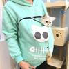 Sweatshirt für Katzenliebhaber, Kapuzenpullover mit Känguru- und Hundepfoten-Motiv, Kuschelbeutel, Sweatshirt mit Tierohren, Kapuzenpullover