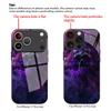 Smoke Skull Pattern Tempered Glass Phone Case Suitable for iPhone 17 16 15 14 13 12 11 Pro Max Plus Shockproof Back Cover
