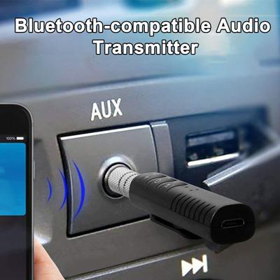 Ricevitore universale compatibile con Bluetooth, chiamata in vivavoce, cancellazione del rumore, mini ricevitore audio wireless ricaricabile AUX da 3,5 mm