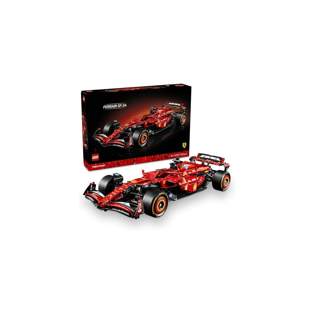 

LEGO Technic Ferrari SF-24 F1 Car, Toy, Birthday Gift, Building Blocks, Vehicle, Miniature Car, 42207