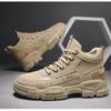 Pantofi de lucru de modă cu vârf înalt, pentru drumeții, exterior, bărbați, piele, adidași de trekking, masculin, cu șireturi, pentru alpinism, vânătoare, încălțăminte, pânză, cizme de lucru