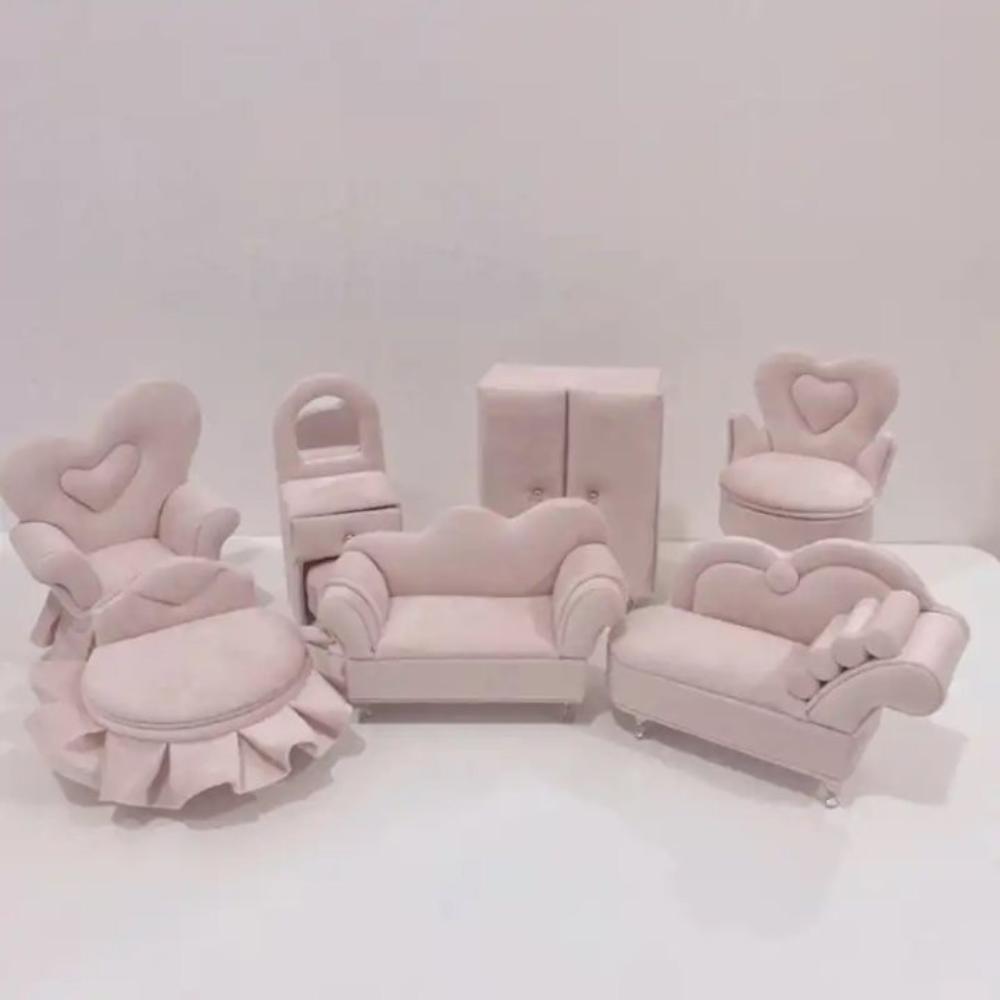 Bracelet Sofa Shaped Jewelry Box Dutch Velvet Doll House Furniture  Jewelry Store