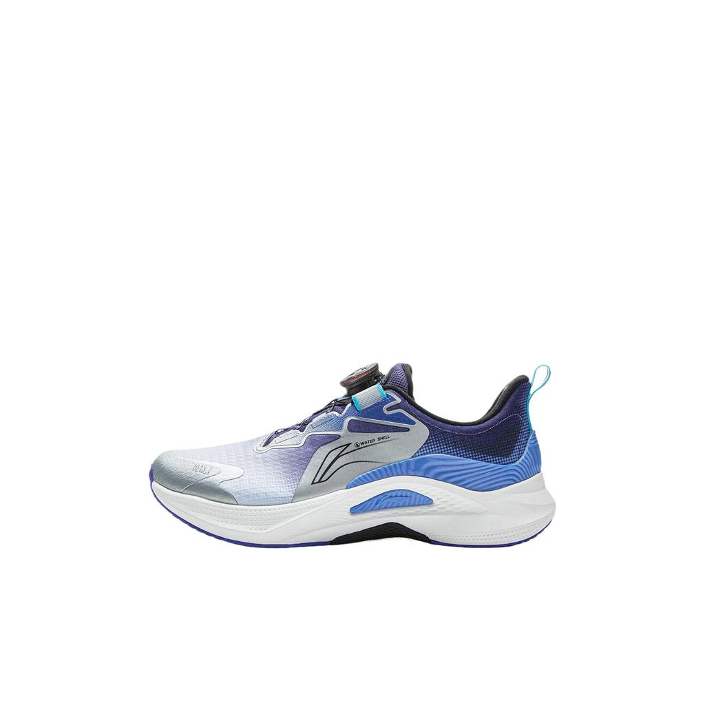Li Ning Kids Shield Kunpeng 3 Running Shoes Fresh Elegant Kids Running Shoes Light-Gray Twilight-Blue Silver YKFV140-3