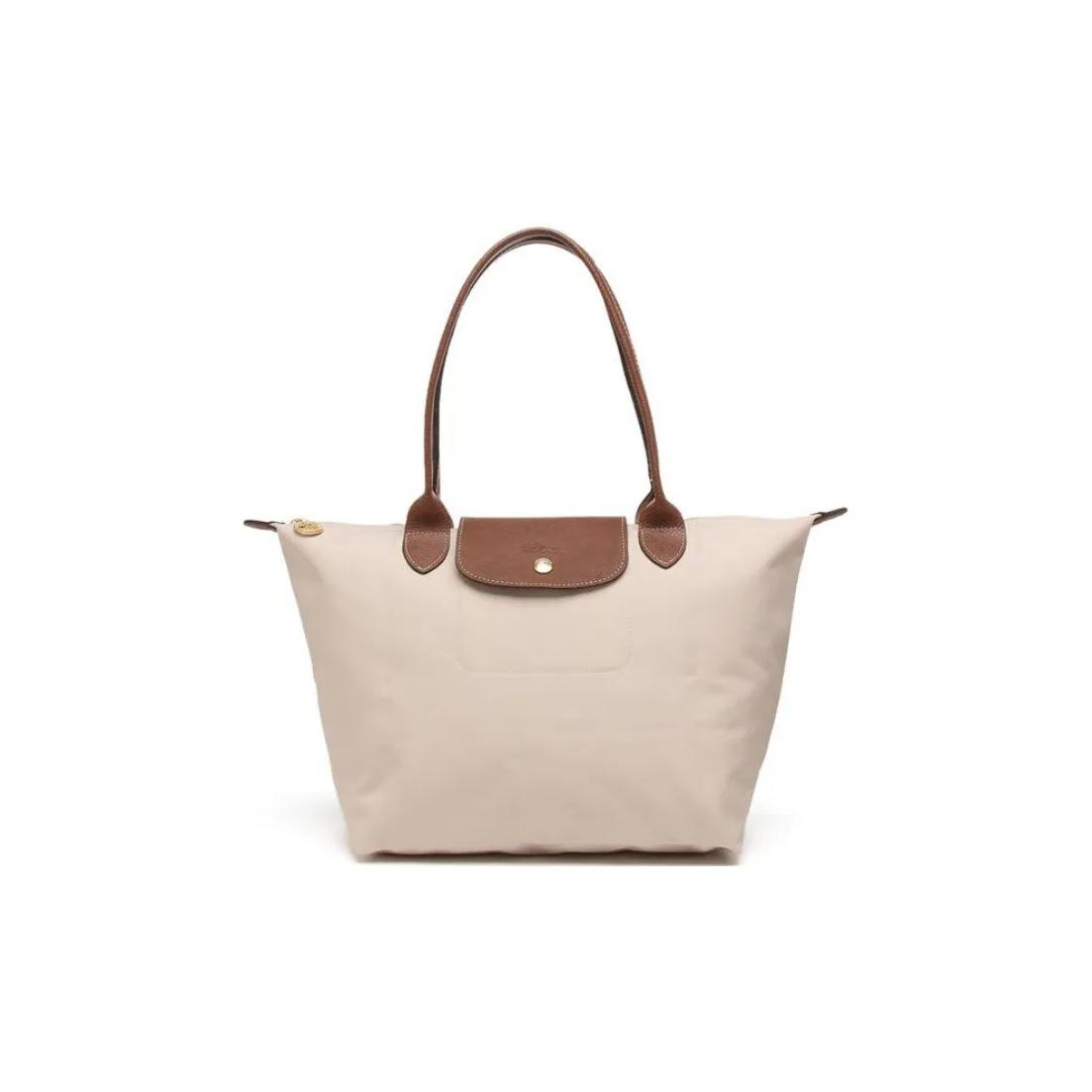 [Pre-Owned] Le Pliage 28 Button Zipper Closure Long Handle Dumpling Tote Bag - Unused #1OQ81QE ONE SIZE