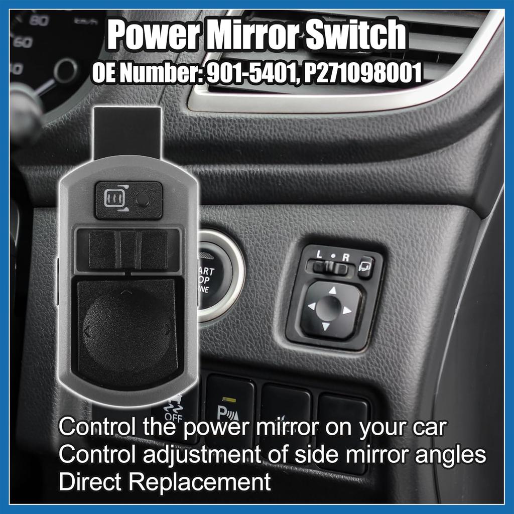 Power Rear View Mirror Switch Remote Control 901-5401 P271098001 for Kenworth T660 2006-2010 Item Replacement