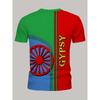 2025 Gypsy National Emblem Graphic T Shirt 3D Gypsy Unisex Printing T-shirts For Men Romani Streetwear Tee Shirts Tops