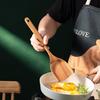 Acacia Long Handle Heat-Resistant Wooden Spatula and Salad Fork Set