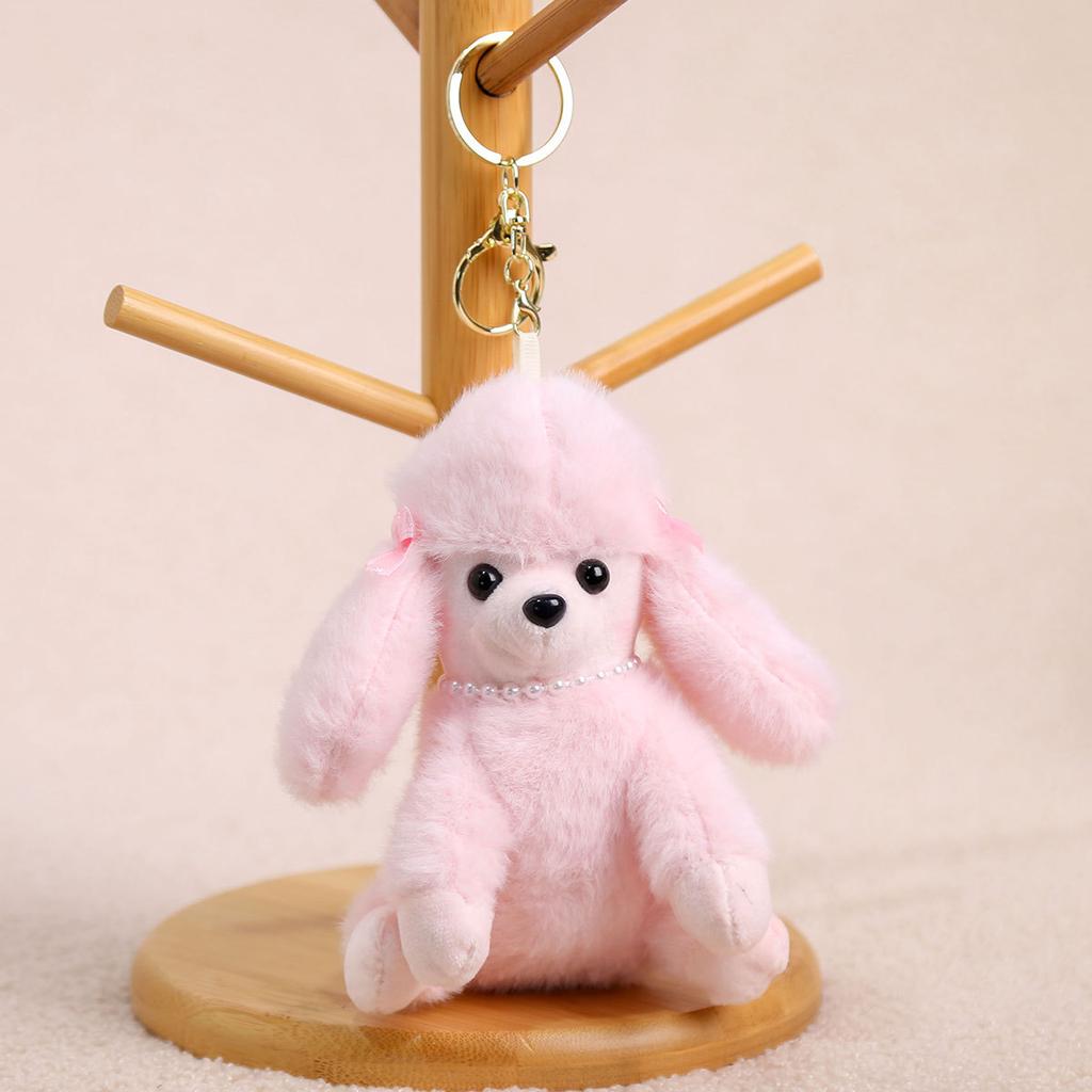 Poodle Doll Pendant Keychain Plush Toy Birthday Gift Girls Bag Pendant Cute Doll