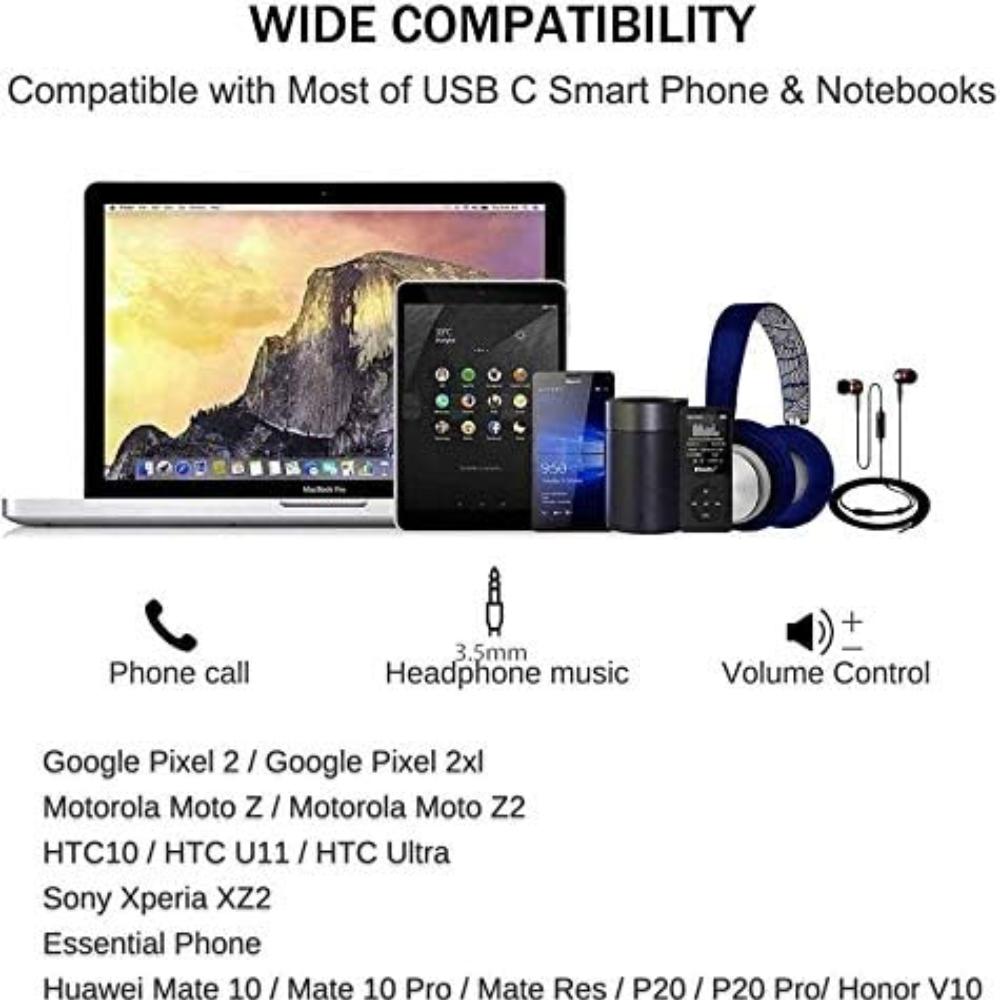 2 Pack USB C to 3.5mm Headphone Jack Adapter Type C Port Audio Aux Cable Dongle Compatible with iPhone 16/15/15 Plus/15 Pro/15 Pro Max/iPad/Pixel