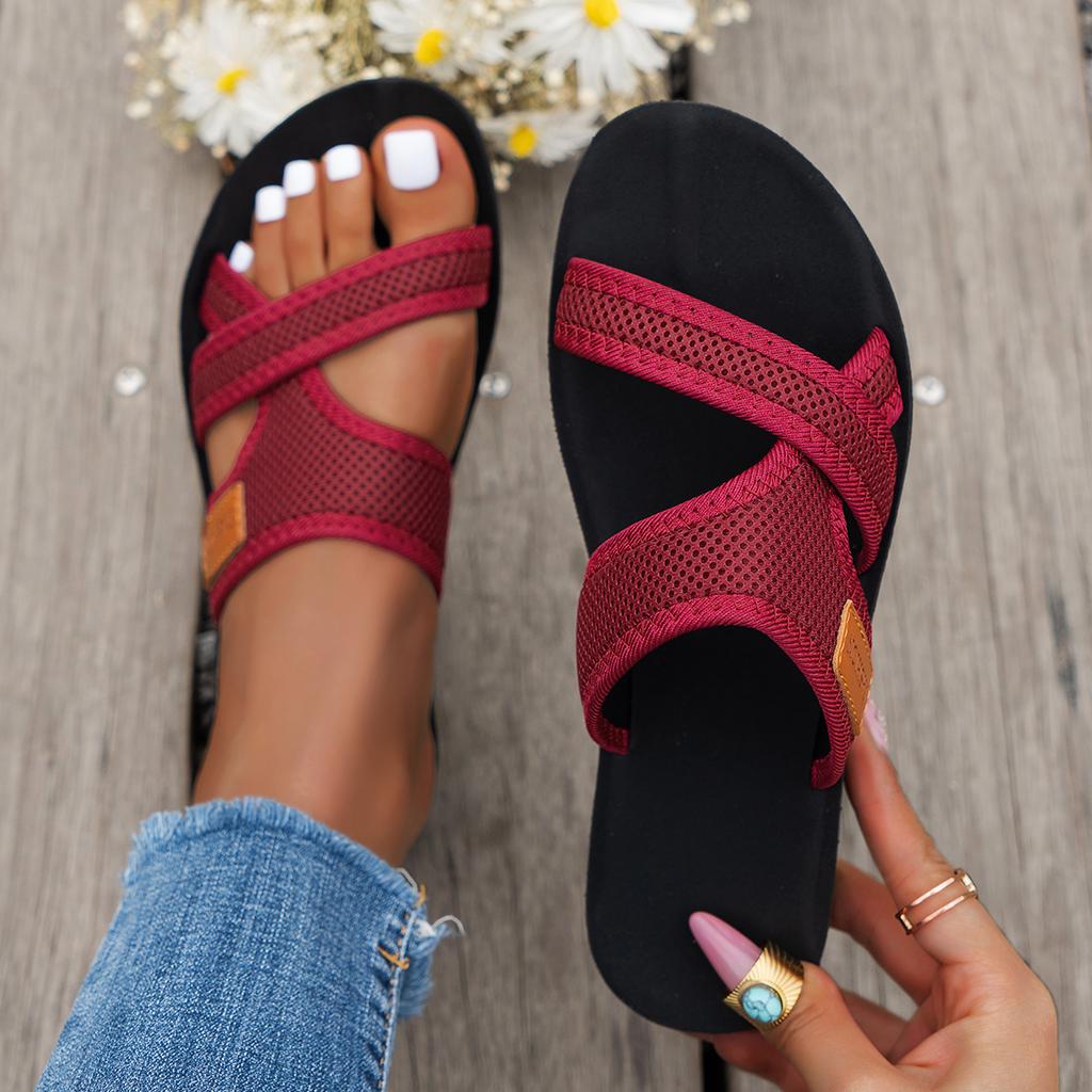 Women's Sandals Mesh Breathable Comfortable and Skin-Friendly Suitable for Both Indoor and Outdoor Wear Flat Sandals