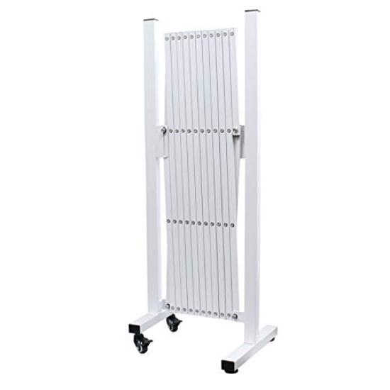 Almax Aluminum Telescopic Fence with Casters 1m High x 3m 1 Unit (White), Wide, QXG1030NWT,
