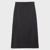 Women's Black A-Line Summer Skirt 2024: High Waist with Chic Back Slit