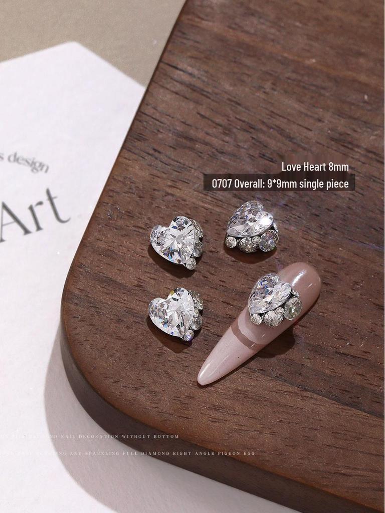 Zircon Rhinestone Nail Art – Blindingly Shiny, Handmade Long Right Angle Rhinestone Ball Pigeon Egg Decoration