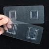 1Pairs Self-Adhesive Plastic Wall Hooks, 5.44kg Max Weight, Double-Sided, No-Punch, Transparent, Modern Style, Multi-Purpose Kitchen