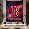 Custom Text Tapestry Boston Red Sox Print Wall Tapestry Indoor Living Room Wall Decor