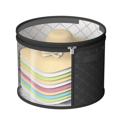 Foldable Hat Storage Bucket Transparent Clear Brim Hat Storage Bag Dustproof Moisture-Proof Clothing Hat Toy Storage Bag