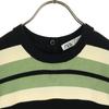 Zara Border Pattern Short Sleeve Round Neck Cardigan S Black Series Women Used