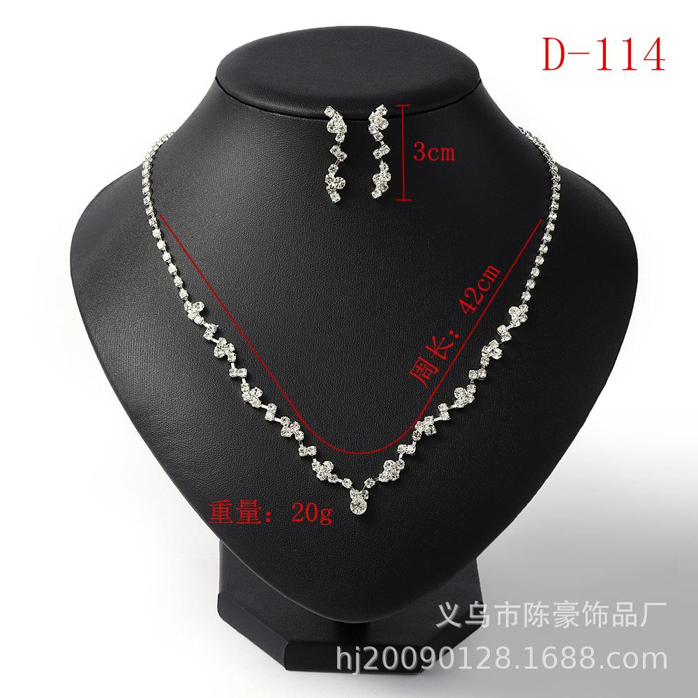 

Hot Sale Necklace Earrings Jewelry Set Women s Delicate Diamond-encrusted Zircon Water Drop Jewelry