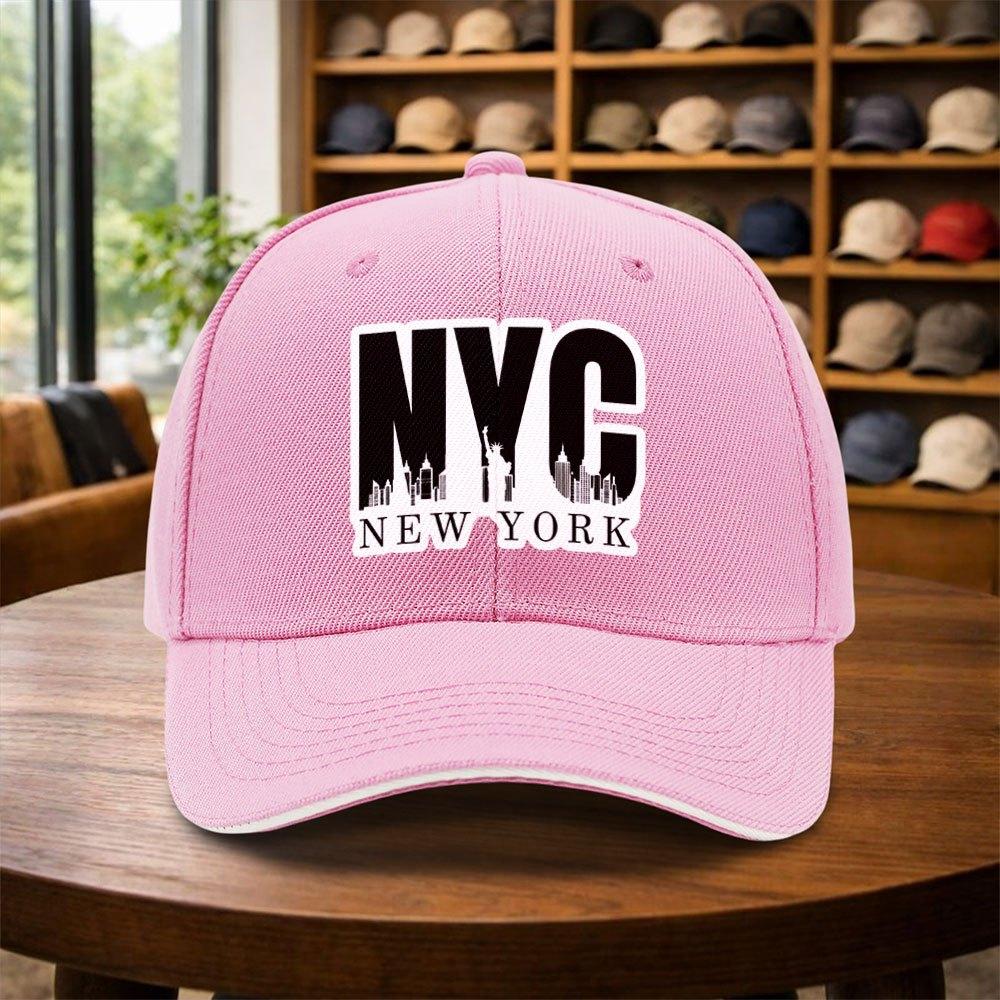 Casquette de baseball réglable décontractée NYC pour hommes Multicolore Toutes saisons Style Hip-hop Street