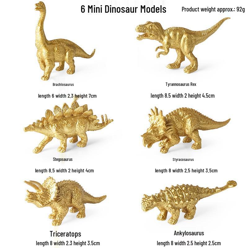 Jurassic Dinosaur Model: Triceratops, Styracosaurus, Tyrannosaurus Rex, and Dragon Nail Art Cognitive Ornament