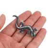 Jewelry Pin Bag Clothes Label Lizard Gecko Brooch Rhinestone Animal Brooch Retro