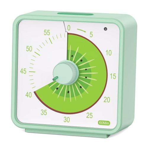 Conchstar 60-Minute Visual Timer for Kids, Fruit Pattern Design, Visual Countdown Timer for Classroom, Office, Kitchen, Pomodoro Timer, Silent Operati