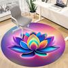 1pc Lotus Flower Decorative Office Round Rug, Carpet for Office, Gaming, Lightweight Round Floor Mat yy260208067