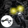 YUHENGCT Motorcycle LED Turn Signals, Set of 2, Universal M6 Screw, Decorative Motorcycle Lights, 12V, Waterproof, Clear Lens, High Brightness, U