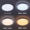 LED Ceiling Light, Starry Sky Effect, 45W, Dimmable, Color-Changing, for Rooms 8-10 Tatami Mats, Night Light Mode, Memory Function, Warm White,