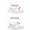 12 Stuks Luxe Kristal Goud Ster Klompen Accessoires Zomer Diy Afneembare Metalen Ketting Schoenen Charms Set Schoenen Decoraties voor Koppels