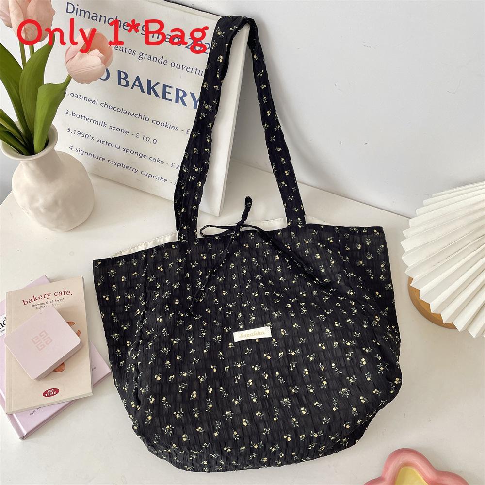 Floral Polyester Tote Bag For Women With Large Capacity And Card Pocket
