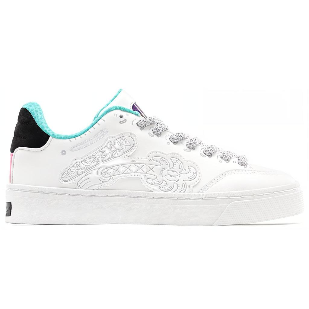 Li Ning Steven Harrington X  Special Edition Low-Top Skateboard Culture Sneakers Women Sneakers White AECS070-2