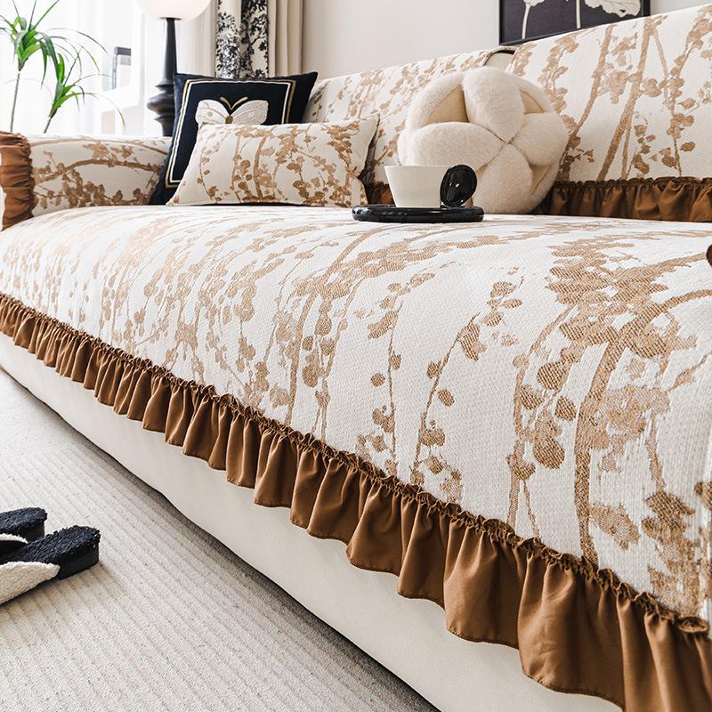 Chenier Sofa Cover Cover Cloth Four Seasons Universal Non-Slip Seat Cushion  New French Retro Style Sofa Cushion