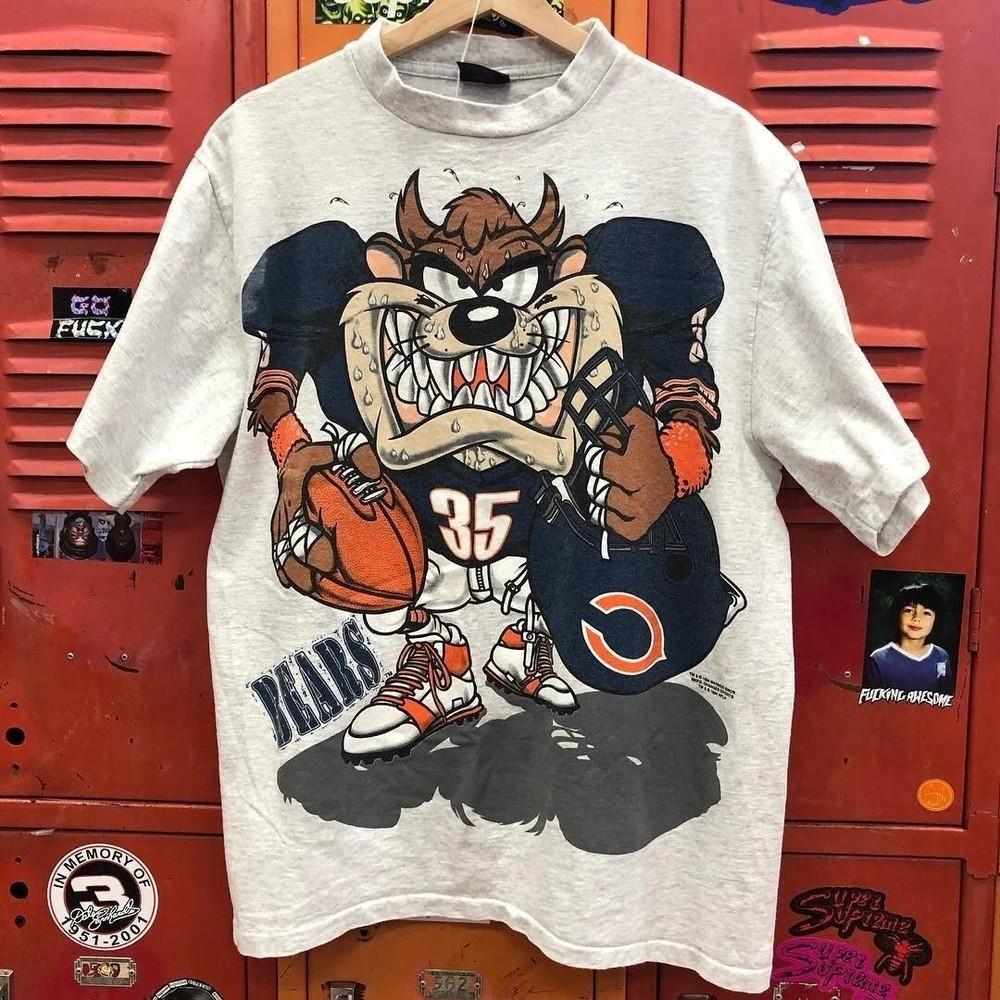 Chicago Bears NFL Taz Devil Looney Tunes Rare Design  vtg S-5XL Unisex T-Shirt XXL