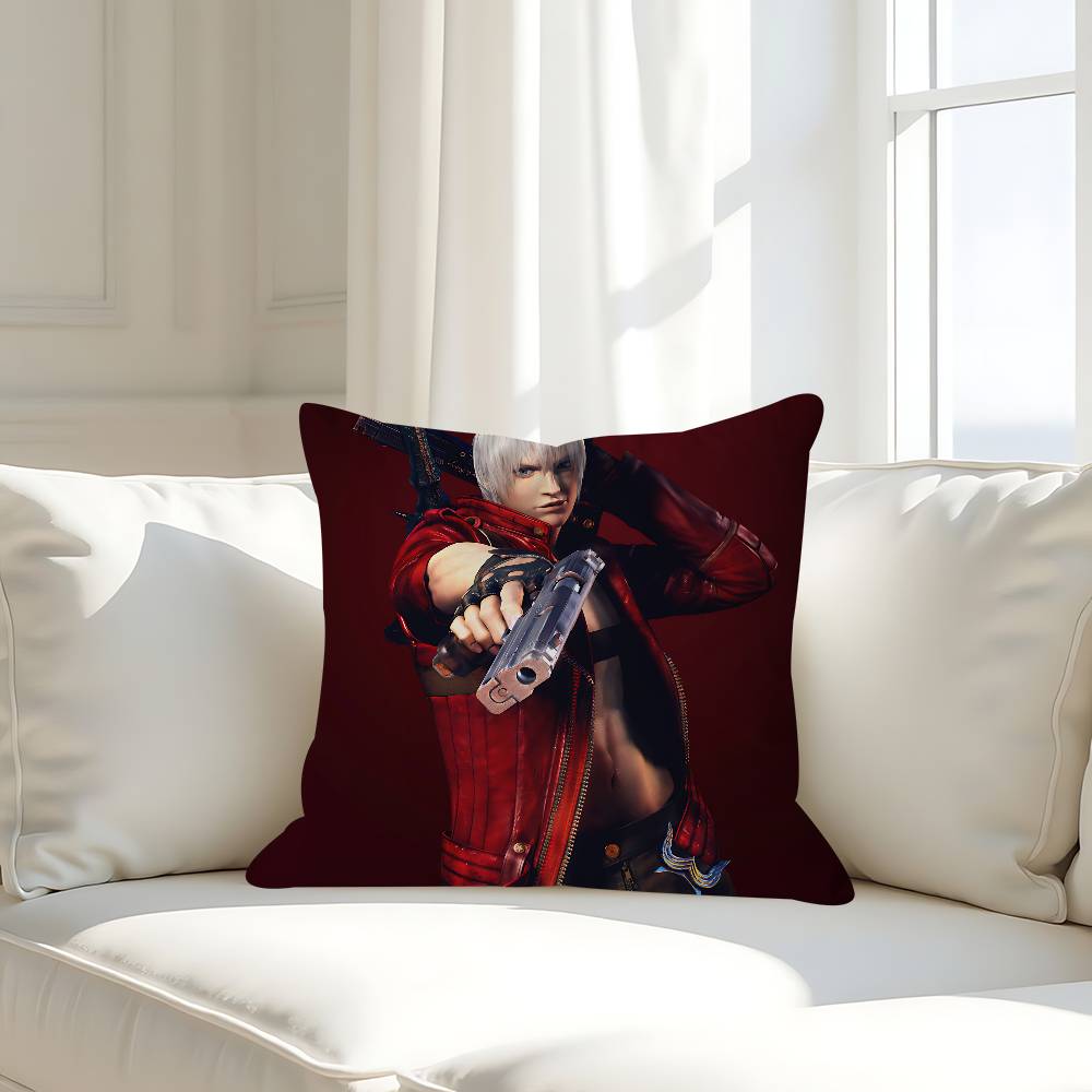 

GAME THE D-DevilS May Cry Pillow Gift Home Office Decoration Pillow Bedroom Sofa Car Cushion CoverPillow Case 16x16Inch